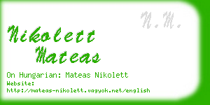 nikolett mateas business card